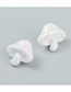 Fashion White Resin Colorful Mushroom Stud Earrings