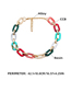 Fashion Color Resin Colored Chain Necklace