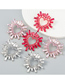 Fashion Silver Color Alloy Diamond Heart Stud Earrings