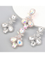 Fashion Ab Color Alloy Geometric Diamond Stud Earrings