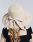 Fashion Khaki Geometric Tie Dye Straw Hat Big Brim Bow Bucket Hat