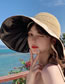 Fashion Pink Polyester Vinyl Cutout Straw Top Hat