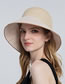 Fashion Beige Straw Bow Big Brim Bucket Hat
