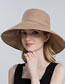 Fashion Beige Cotton Big Brim Tie Bucket Hat
