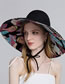 Fashion Khaki Cotton Polyester Printed Big Brim Tie Bucket Hat