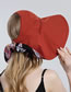 Fashion Brick Red Cotton Polyester Printed Big Brim Tie Bucket Hat