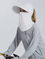 Fashion Grey Polyester Ice Sensation Face Mask Sun Hat