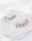 Fashion Silver Color Alloy Set Zirconium Heart Tassel Letter Asymmetric Stud Earrings