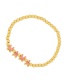 Fashion Gold-2 Bronze Beaded Oil Letter Mama Bracelet