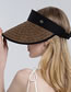 Fashion Khaki Straw Open Top Pearl Sun Hat