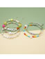 Fashion Zz-s210014 Alloy Alphabet Beads Beads Beaded Flower Pearl Bracelet Set