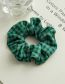 Fashion Mig Green Fabric Check Pleated Hair Tie