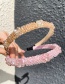 Fashion Pink Alloy Crystal Irregular Beaded Headband