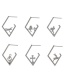 Fashion Deer Stainless Steel Geometric Earrings (single)