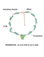 Fashion Green Resin Gravel Pearl Beaded Butterfly Necklace