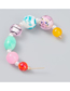 Fashion Color Alloy Print Ball C-shaped Earrings