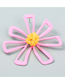 Fashion Pink Alloy Hollow Flower Stud Earrings