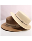 Fashion Beige Monogrammed Straw Hat