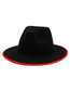 Fashion Red And Black Edging 54cm Tweed Jazz Hat