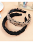Fashion Black Fabric Organza Braided Headband