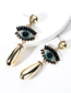 Fashion Gold Acrylic Diamond Eye Pearl Stud Earrings