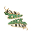 Fashion Mixed Color Alloy Drop Oil Caterpillar Stud Earrings
