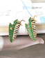 Fashion Mixed Color Alloy Drop Oil Caterpillar Stud Earrings