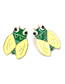 Fashion Mixed Color Alloy Drip Oil Bird Stud Earrings