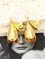 Fashion White K Alloy Gold Plated Bud Earrings