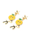 Fashion Mixed Color Alloy Lemon Cartoon Character Earrings