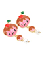 Fashion Mixed Color Alloy Dripping Oil Apple Cartoon Character Earrings