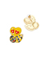 Fashion Mixed Color Alloy Drop Oil Bee Stud Earrings