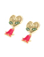 Fashion Mixed Color Alloy Drop Oil Alien Stud Earrings