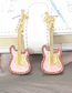 Fashion Mixed Color Alloy Diamond Drip Oil Guitar Stud Earrings