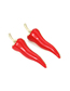 Fashion Red Alloy Drip Oil Pepper Earrings
