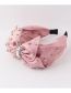 Fashion Light Pink Fabric Diamond Bow Headband