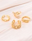 Fashion Gold-2 Copper Set Zircon Geometric Ring