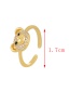 Fashion Green Copper Bear Ring