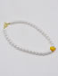 Fashion White Pearl Beaded Duck Necklace