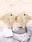 Fashion Gold Alloy Diamond Puffer Fish Stud Earrings