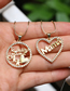 Fashion 2# Bronze Zirconium Heart Mama Necklace