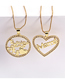 Fashion 1# Bronze Zirconium Heart Mama Necklace