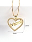 Fashion 1# Bronze Zirconium Heart Mama Necklace