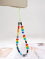 Fashion Color Acrylic Ceramic Geometric Beaded Phone Chain