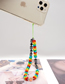 Fashion Color Rainbow Bone Clay Beaded Phone Chain