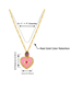 Fashion Pink Bronze Zirconium Heart Drip Necklace