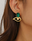 Fashion Gold Alloy Eye Rhinestone Stud Earrings