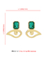 Fashion Gold Alloy Eye Rhinestone Stud Earrings