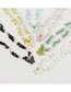 Fashion Transparent Geometric Gravel Beaded Butterfly Necklace