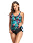 Fashion Red Dot Polyester Printed Split Swimsuit